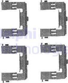 Delphi LX0452 - Set accesorii, placute frana allinparts.ro