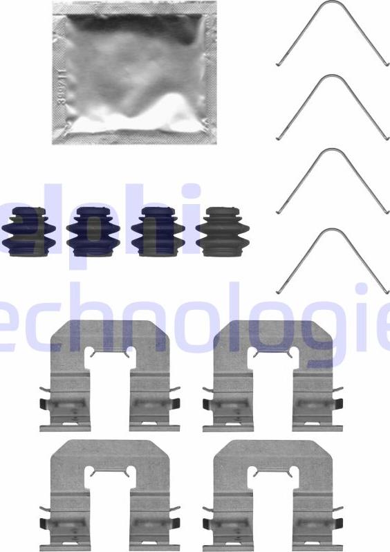 Delphi LX0716 - Set accesorii, placute frana allinparts.ro