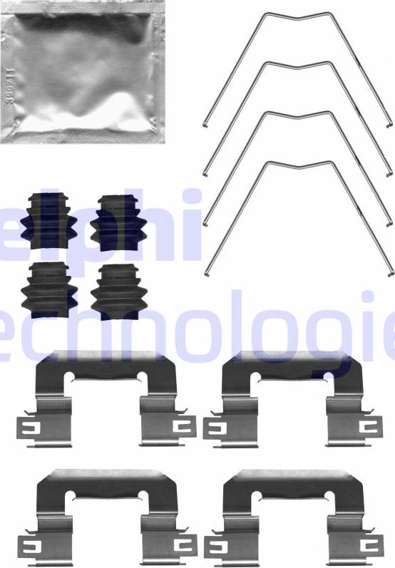 Delphi LX0711 - Set accesorii, placute frana - allinparts.ro