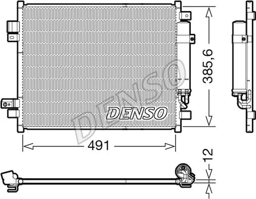 Denso DCN46034 - Condensator, climatizare - allinparts.ro