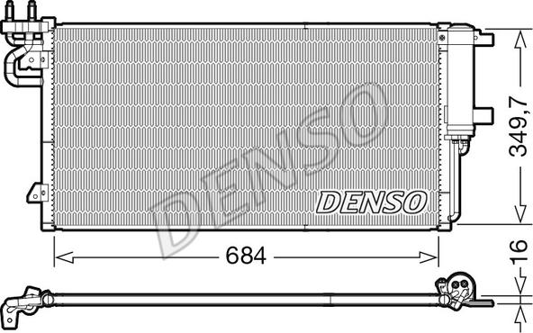 Denso DCN10045 - Condensator, climatizare - allinparts.ro