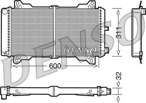 Denso DRM10012 - Radiator, racire motor allinparts.ro