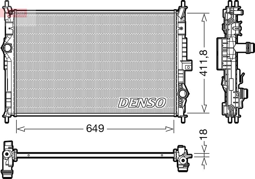 Denso DRM21103 - Radiator, racire motor allinparts.ro