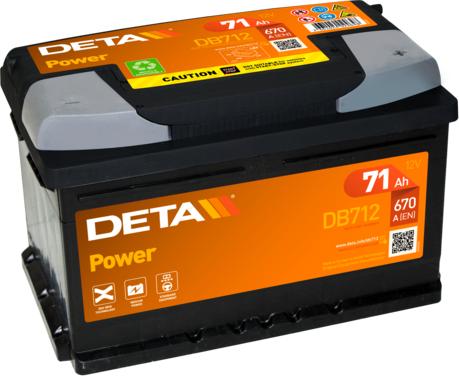 DETA DB712 - Baterie de pornire allinparts.ro