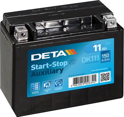 DETA DK111 - Baterie de pornire allinparts.ro