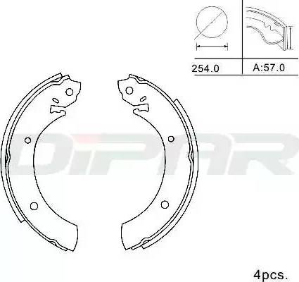 Ditas DPB1011 - Set saboti frana allinparts.ro