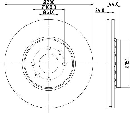 DON PCD10462 - Disc frana - allinparts.ro