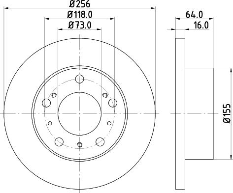 DON PCD18022 - Disc frana - allinparts.ro