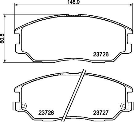 DON PCP1942 - Set placute frana,frana disc - allinparts.ro