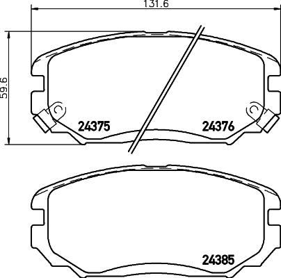 DON PCP1962 - Set placute frana,frana disc - allinparts.ro