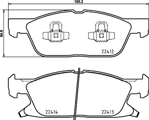 DON PCP1902 - Set placute frana,frana disc - allinparts.ro