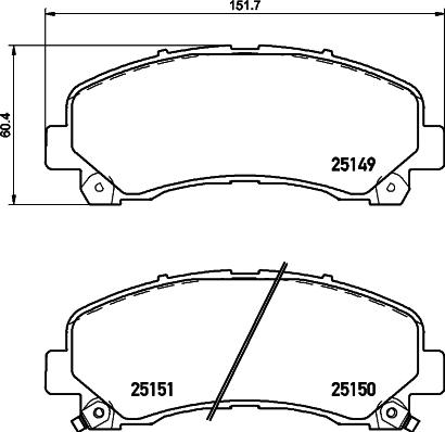 DON PCP1980 - Set placute frana,frana disc allinparts.ro