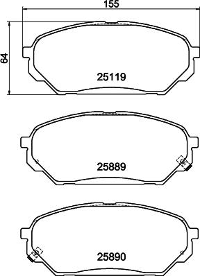 DON PCP1979 - Set placute frana,frana disc allinparts.ro