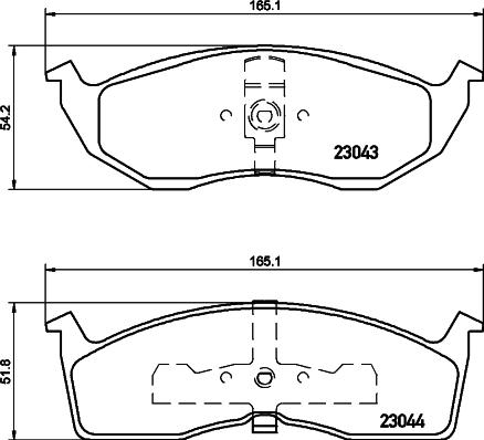 DON PCP1451 - Set placute frana,frana disc allinparts.ro