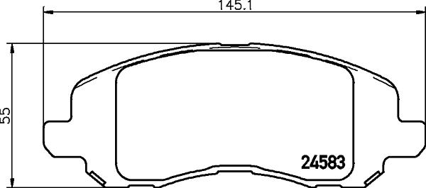 DON PCP1453 - Set placute frana,frana disc allinparts.ro