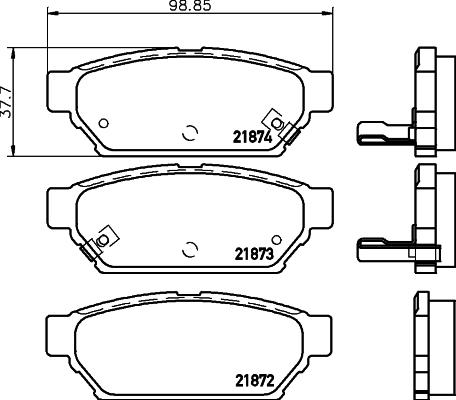 DON PCP1468 - Set placute frana,frana disc - allinparts.ro