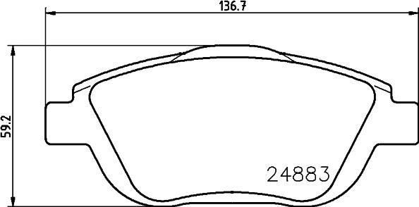 DON PCP1408 - Set placute frana,frana disc allinparts.ro