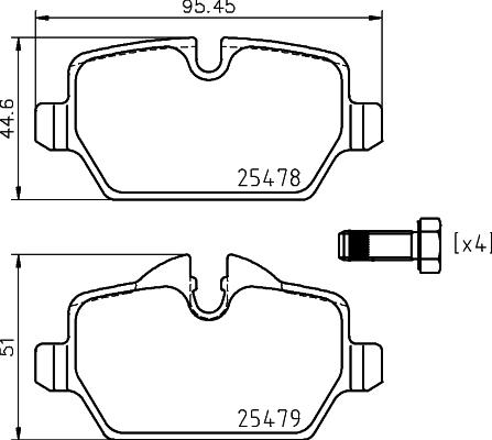 DON PCP1410 - Set placute frana,frana disc allinparts.ro