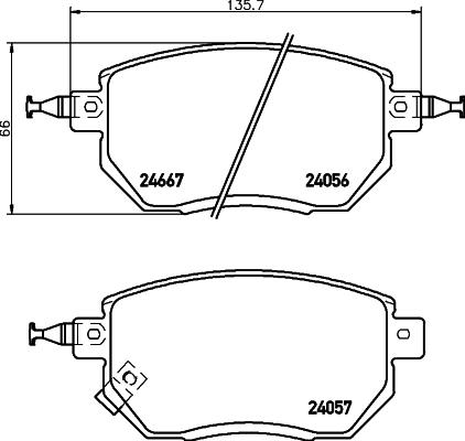 DON PCP1479 - Set placute frana,frana disc - allinparts.ro