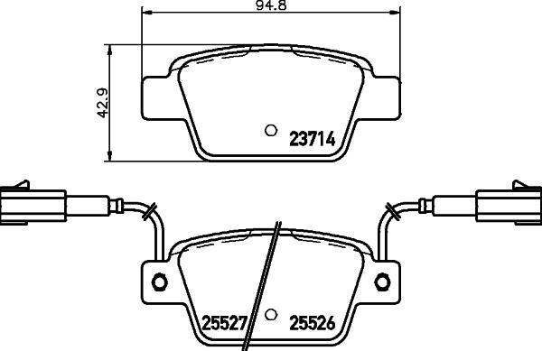 DON PCP1552 - Set placute frana,frana disc - allinparts.ro