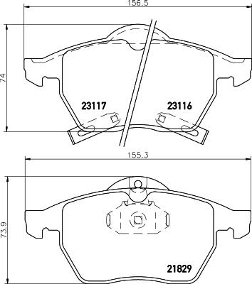 DON PCP1587 - Set placute frana,frana disc allinparts.ro