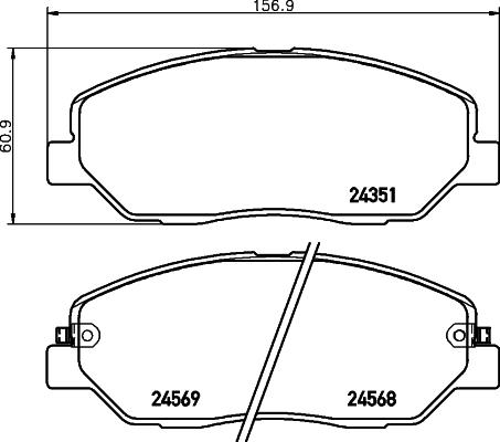 DON PCP1099 - Set placute frana,frana disc - allinparts.ro