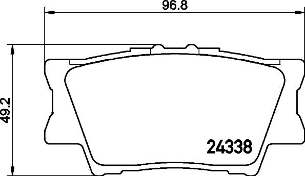 DON PCP1096 - Set placute frana,frana disc - allinparts.ro