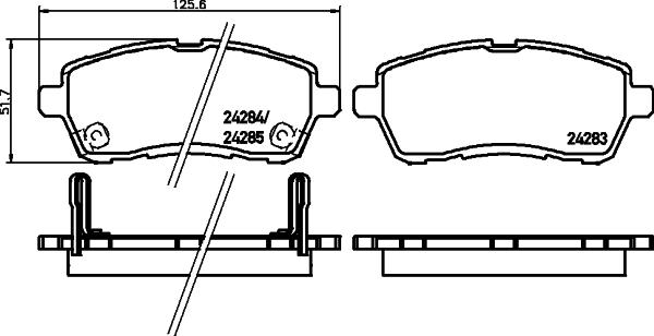 DON PCP1091 - Set placute frana,frana disc allinparts.ro