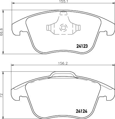 DON PCP1044 - Set placute frana,frana disc allinparts.ro
