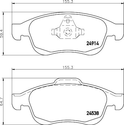DON PCP1061 - Set placute frana,frana disc allinparts.ro