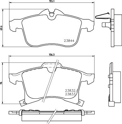 DON PCP1015 - Set placute frana,frana disc allinparts.ro