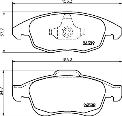 DON PCP1037 - Set placute frana,frana disc allinparts.ro
