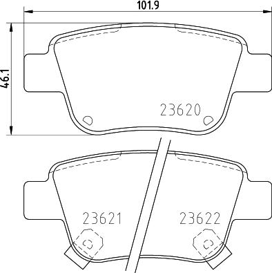 DON PCP1076 - Set placute frana,frana disc - allinparts.ro