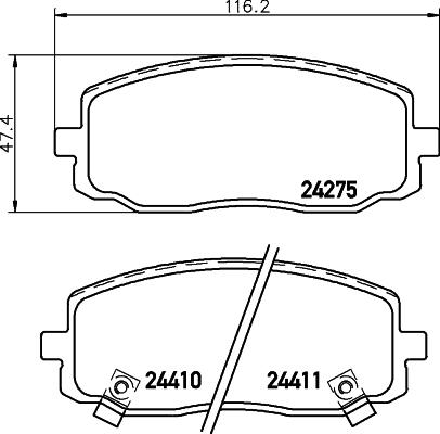 DON PCP1195 - Set placute frana,frana disc - allinparts.ro