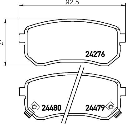 DON PCP1191 - Set placute frana,frana disc - allinparts.ro