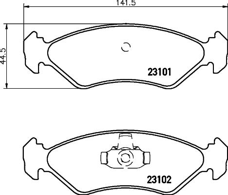 DON PCP1146 - Set placute frana,frana disc allinparts.ro
