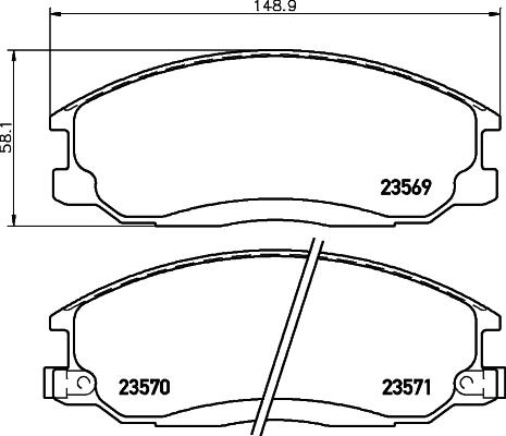 DON PCP1148 - Set placute frana,frana disc - allinparts.ro