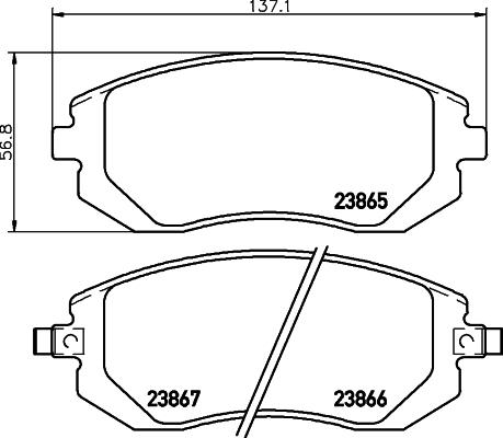 DON PCP1157 - Set placute frana,frana disc - allinparts.ro