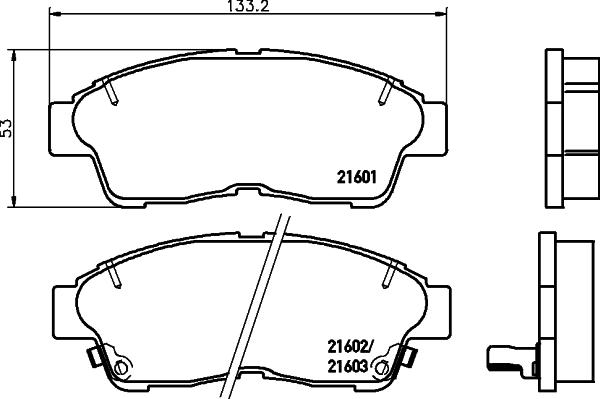 DON PCP1168 - Set placute frana,frana disc allinparts.ro