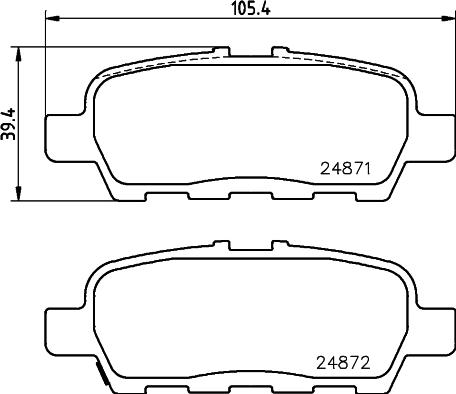 DON PCP1163 - Set placute frana,frana disc - allinparts.ro