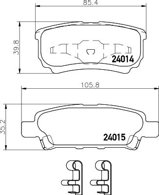 DON PCP1104 - Set placute frana,frana disc allinparts.ro