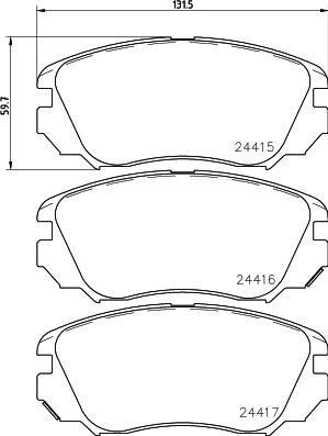 DON PCP1102 - Set placute frana,frana disc allinparts.ro