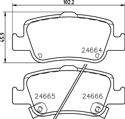 DON PCP1115 - Set placute frana,frana disc allinparts.ro
