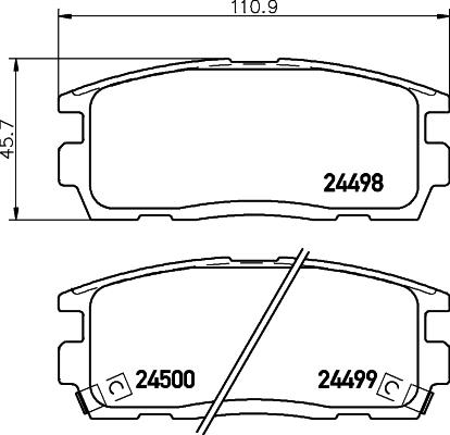 DON PCP1181 - Set placute frana,frana disc allinparts.ro