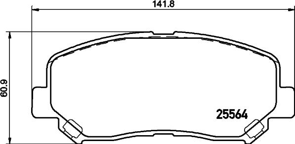 DON PCP1182 - Set placute frana,frana disc - allinparts.ro