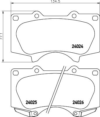 DON PCP1122 - Set placute frana,frana disc allinparts.ro