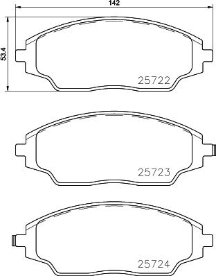 DON PCP1179 - Set placute frana,frana disc allinparts.ro