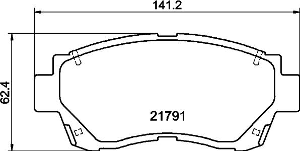 DON PCP1862 - Set placute frana,frana disc allinparts.ro