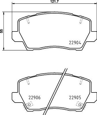 DON PCP1800 - Set placute frana,frana disc allinparts.ro