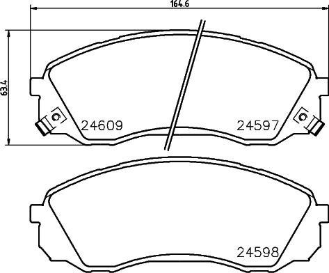DON PCP1341 - Set placute frana,frana disc allinparts.ro